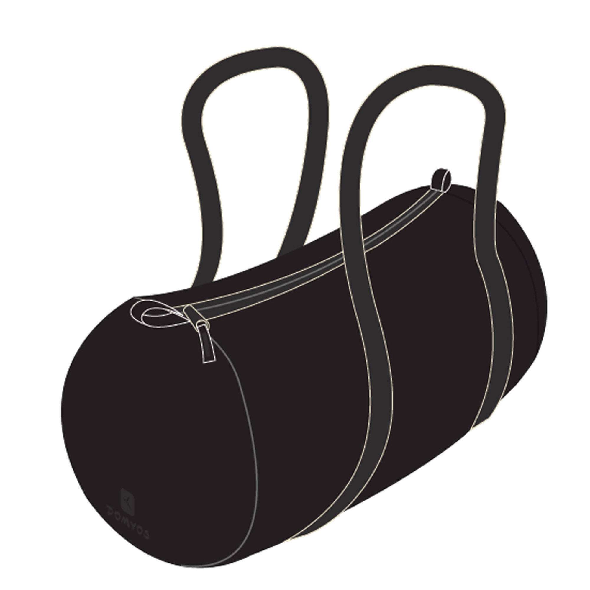 Gym Duffel Bag, Multiple Compartments, Foldable, 30L Capacity - Black -  2