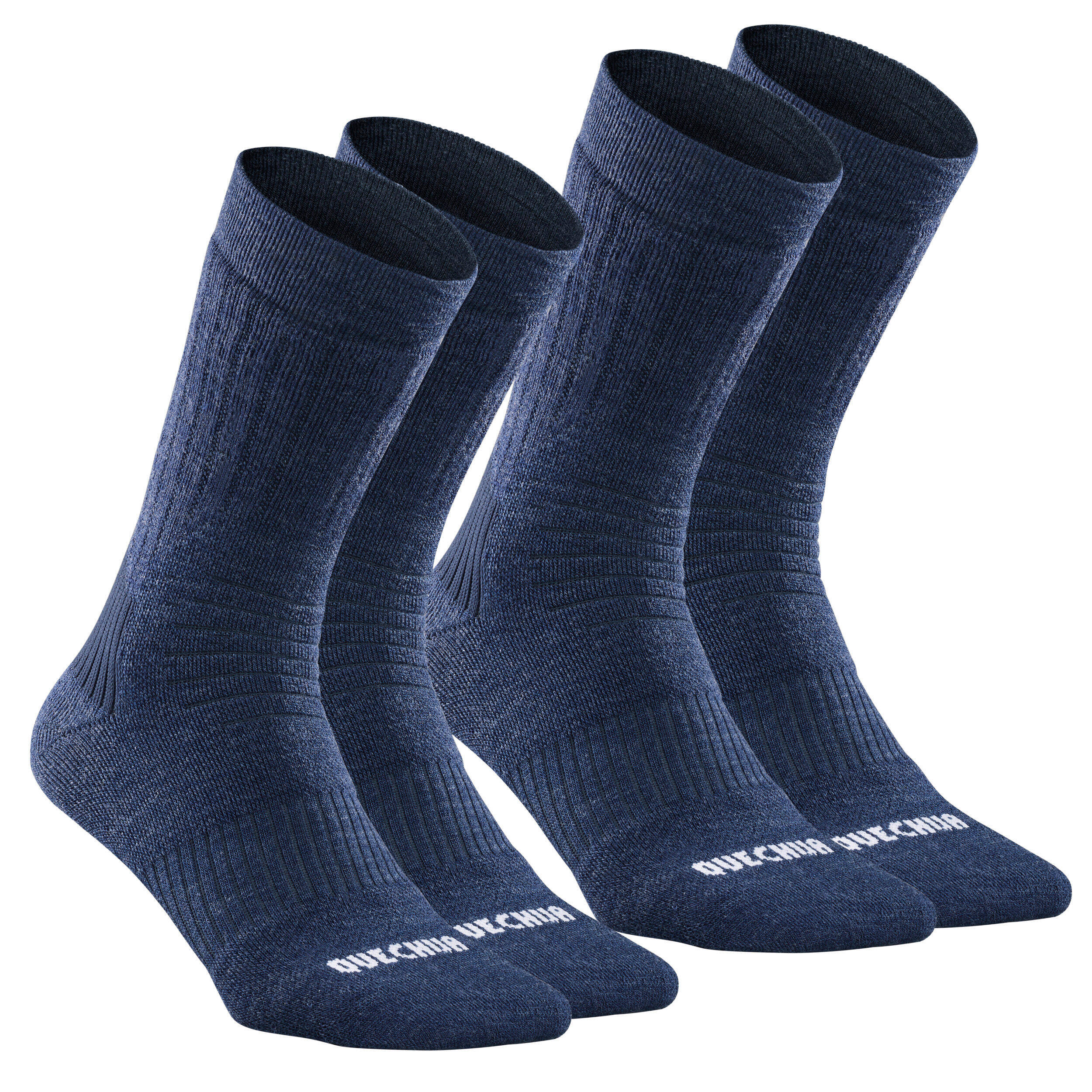 Unisex Winter Socks with Wool & Acrylic 2 Pairs Blue - SH100 -  1
