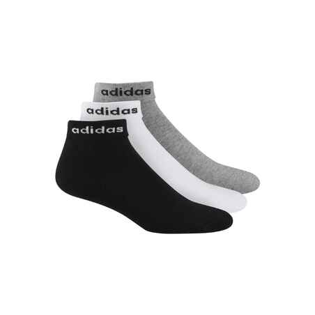 Mid Sports Socks Tri-Pack - Black/White/Grey