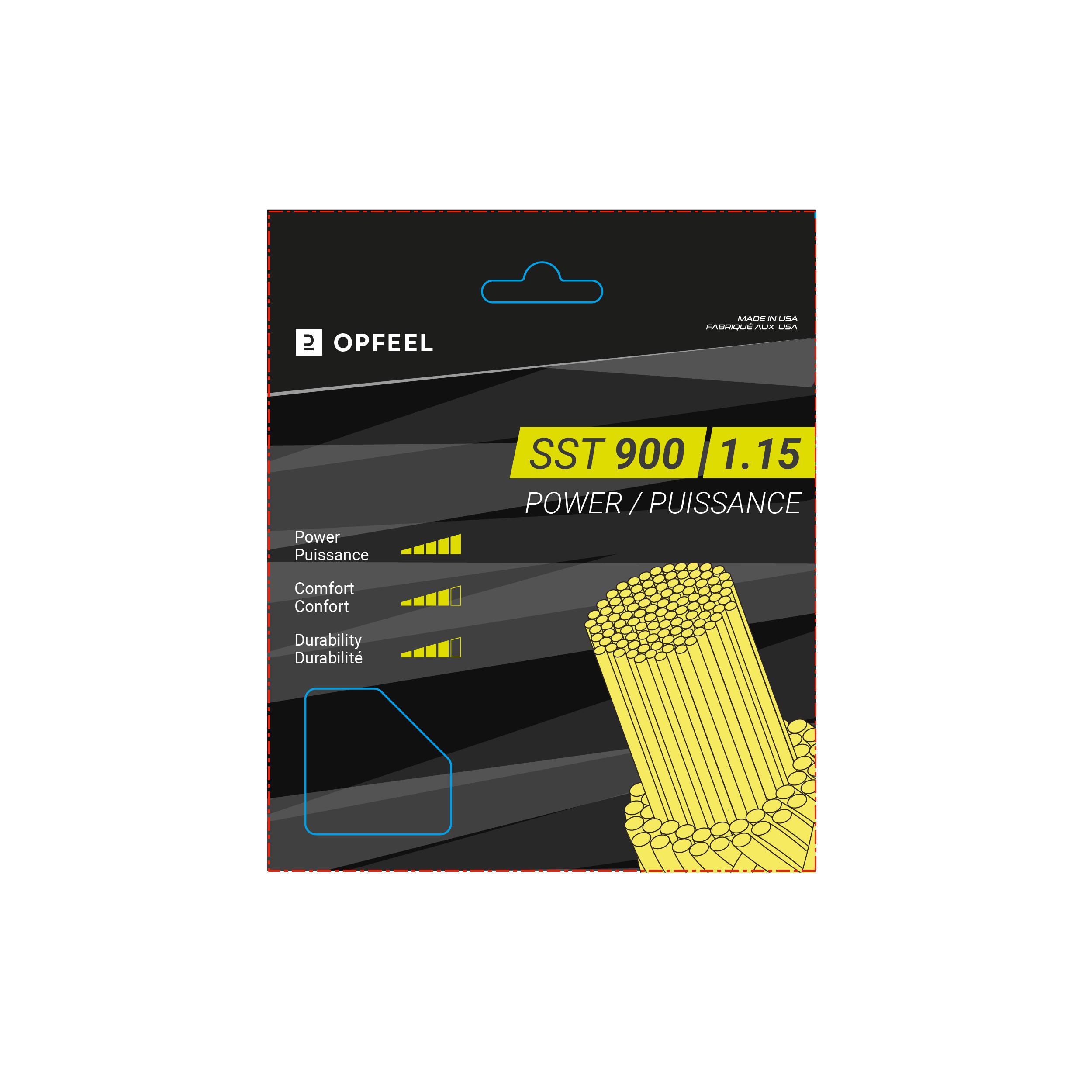 OPFEEL Corda squash PERFLY POWER 1,15mm