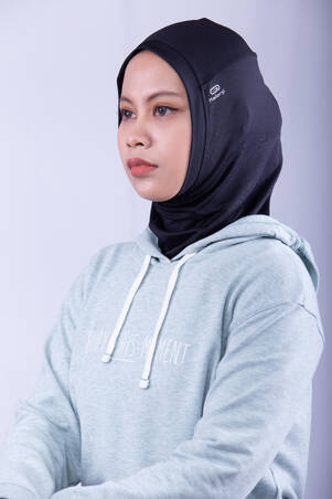 Women's Running Hijab - KIPRUN Black