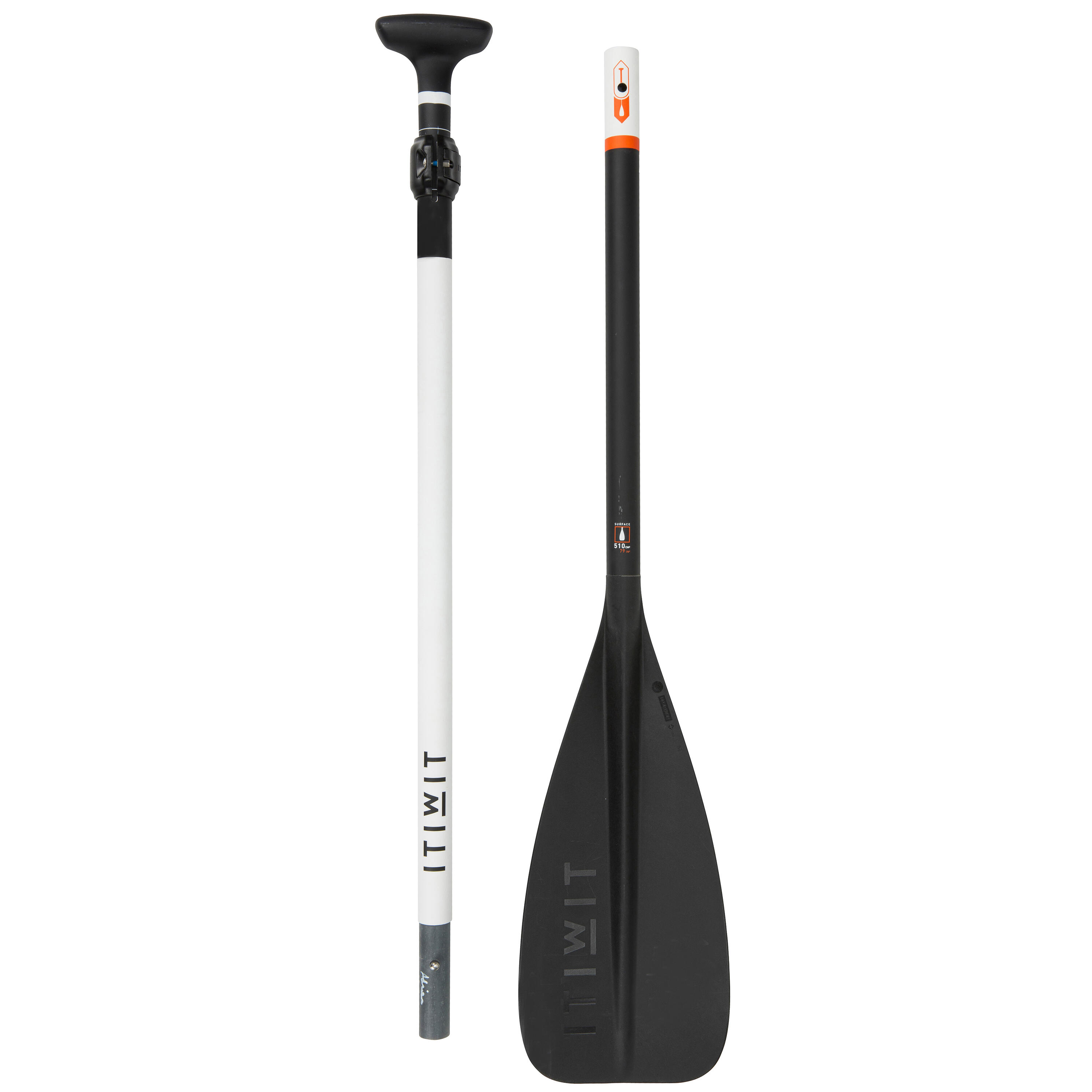 Pala Paddle Surf 500 Tubo Fibra Carbono Desmontable Ajustable 160-190 CM - M 3/17