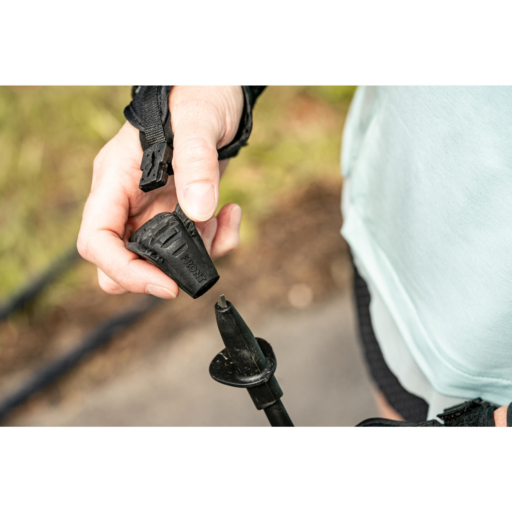 TIPS FOR NORDIC WALKING POLES BLACK RUBBER