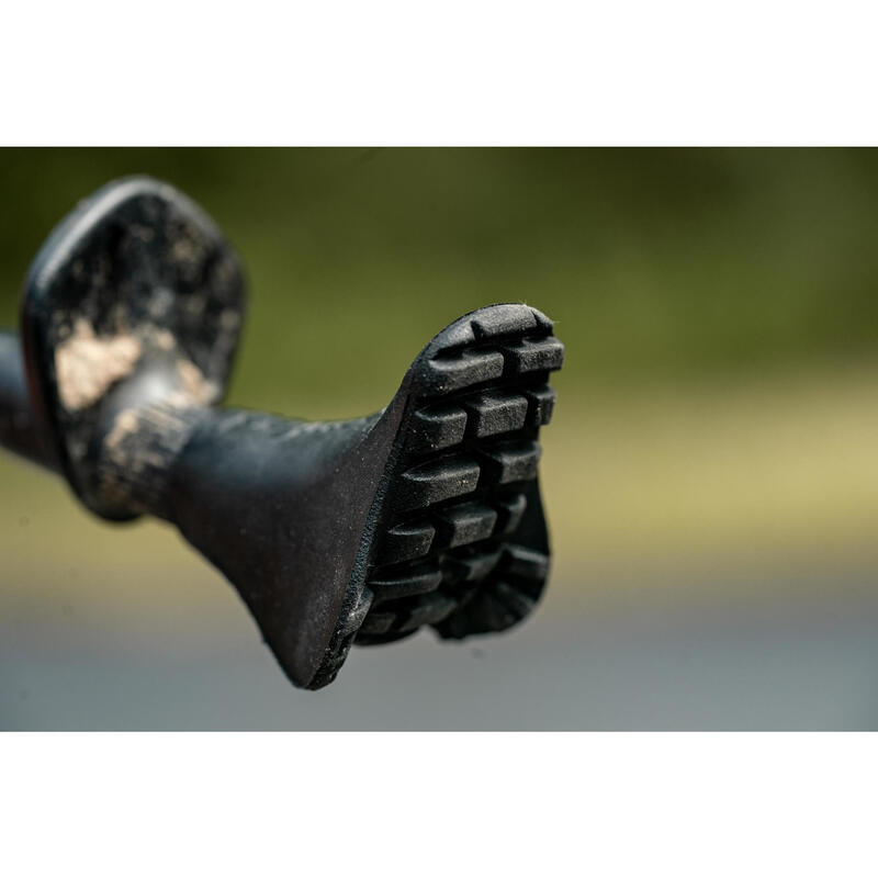 Doppen voor nordic walking stokken rubber zwart