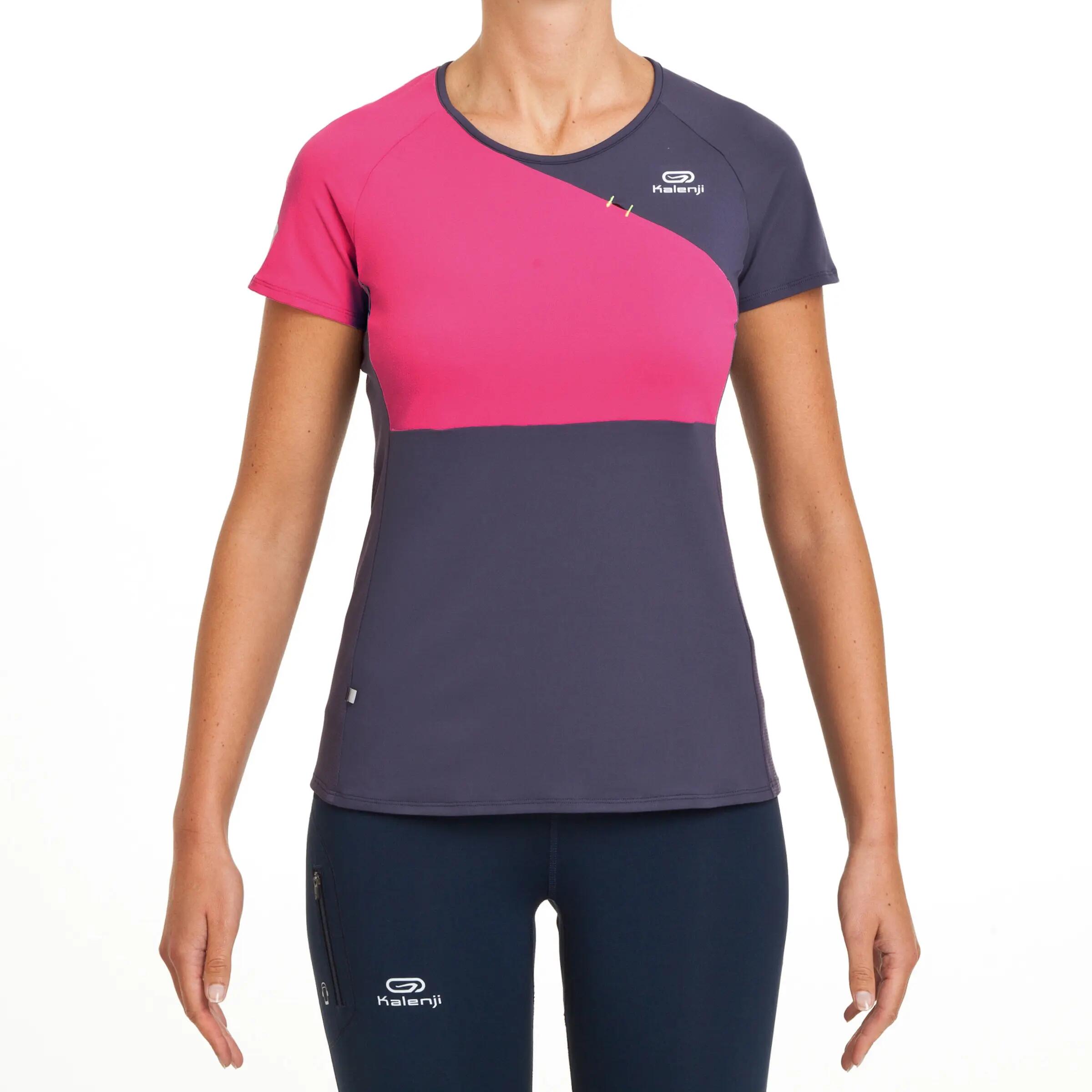 ELIOFEEL WOMEN'S RUNNING T-SHIRT GREY PINK 2/13