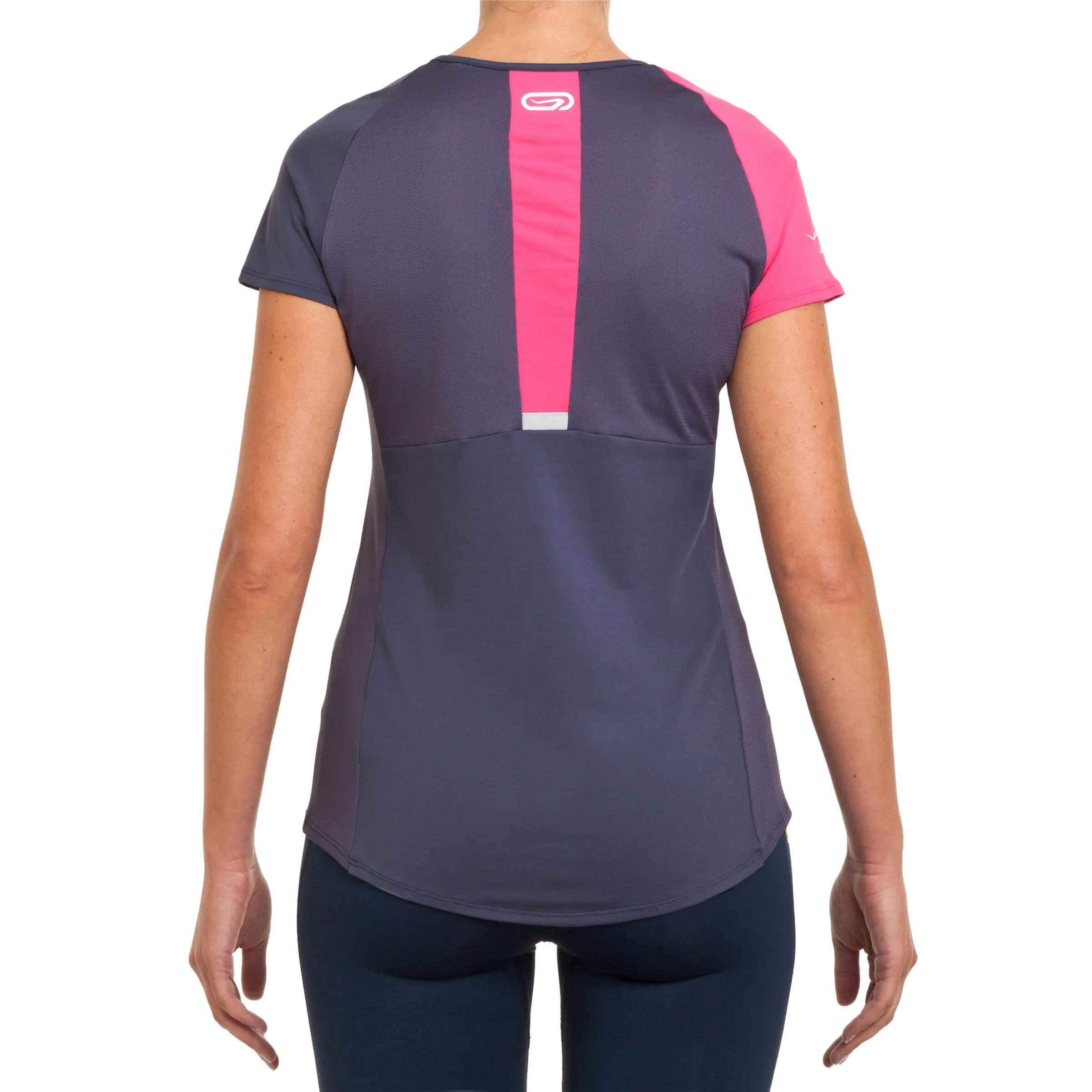 ELIOFEEL WOMEN'S RUNNING T-SHIRT GREY PINK 3/13