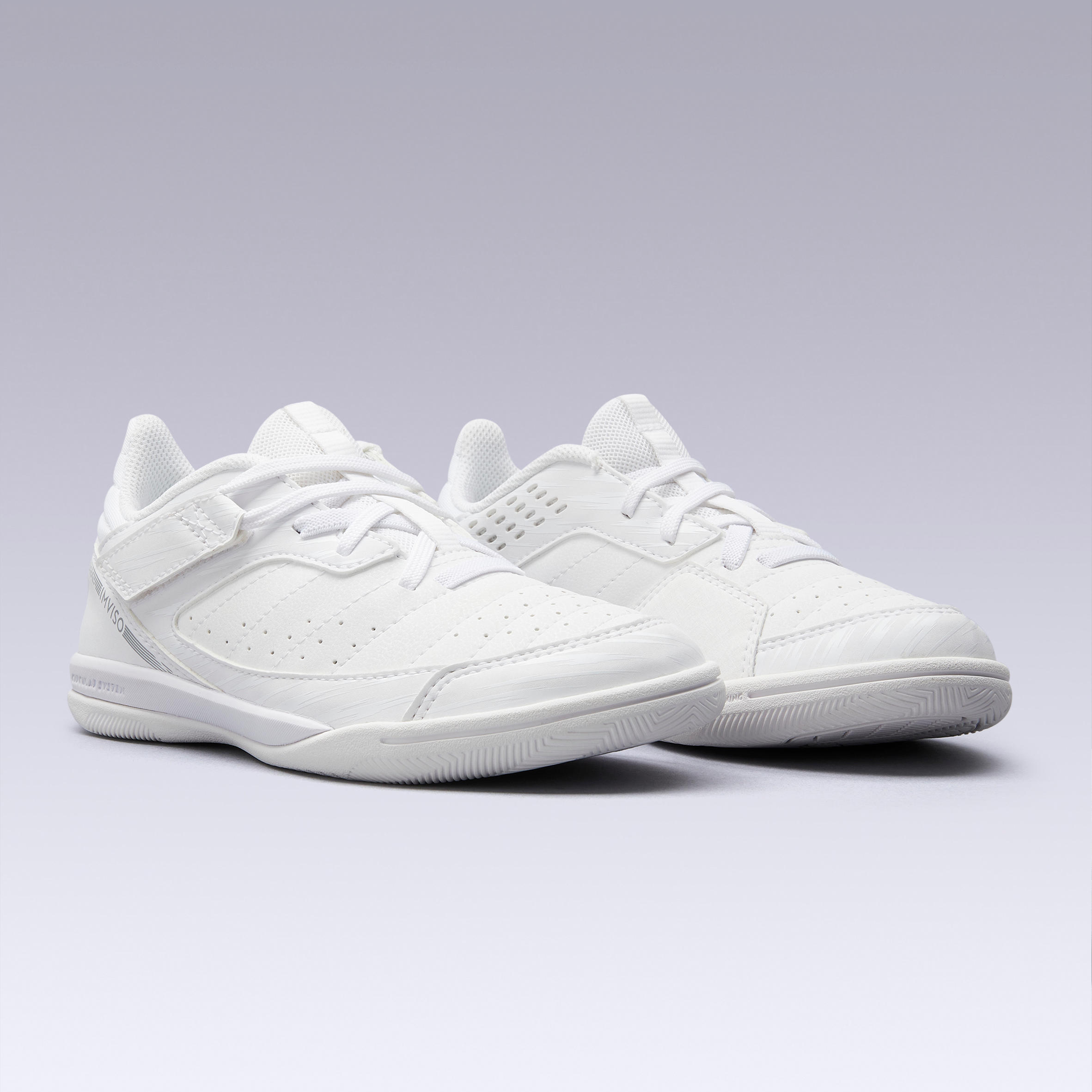 ZAPATOS DE FUTSAL NIÑOS ESKUDO500 BLANCO 7/18