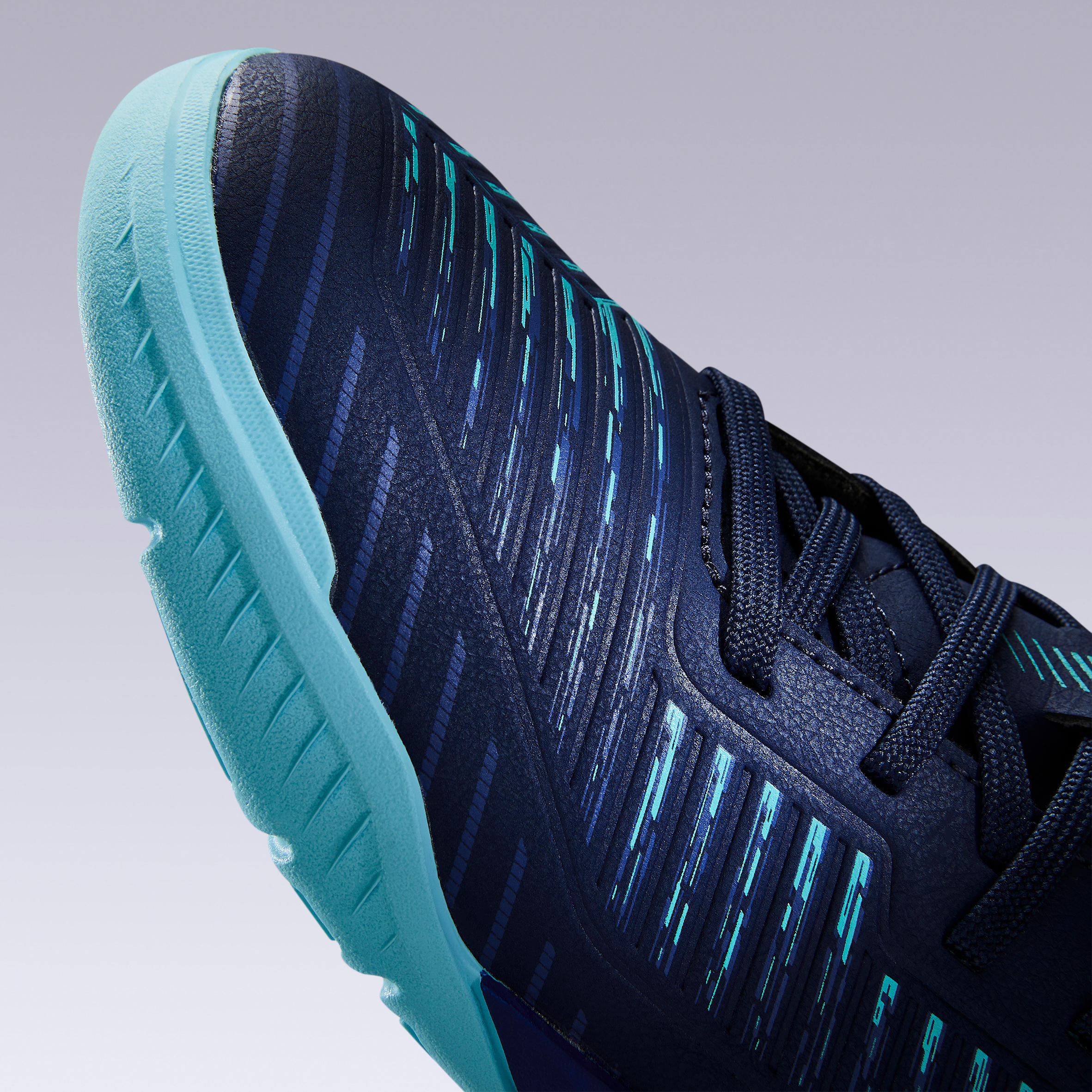 Kids' Futsal Shoes Ginka 500 - Blue/Green 9/10