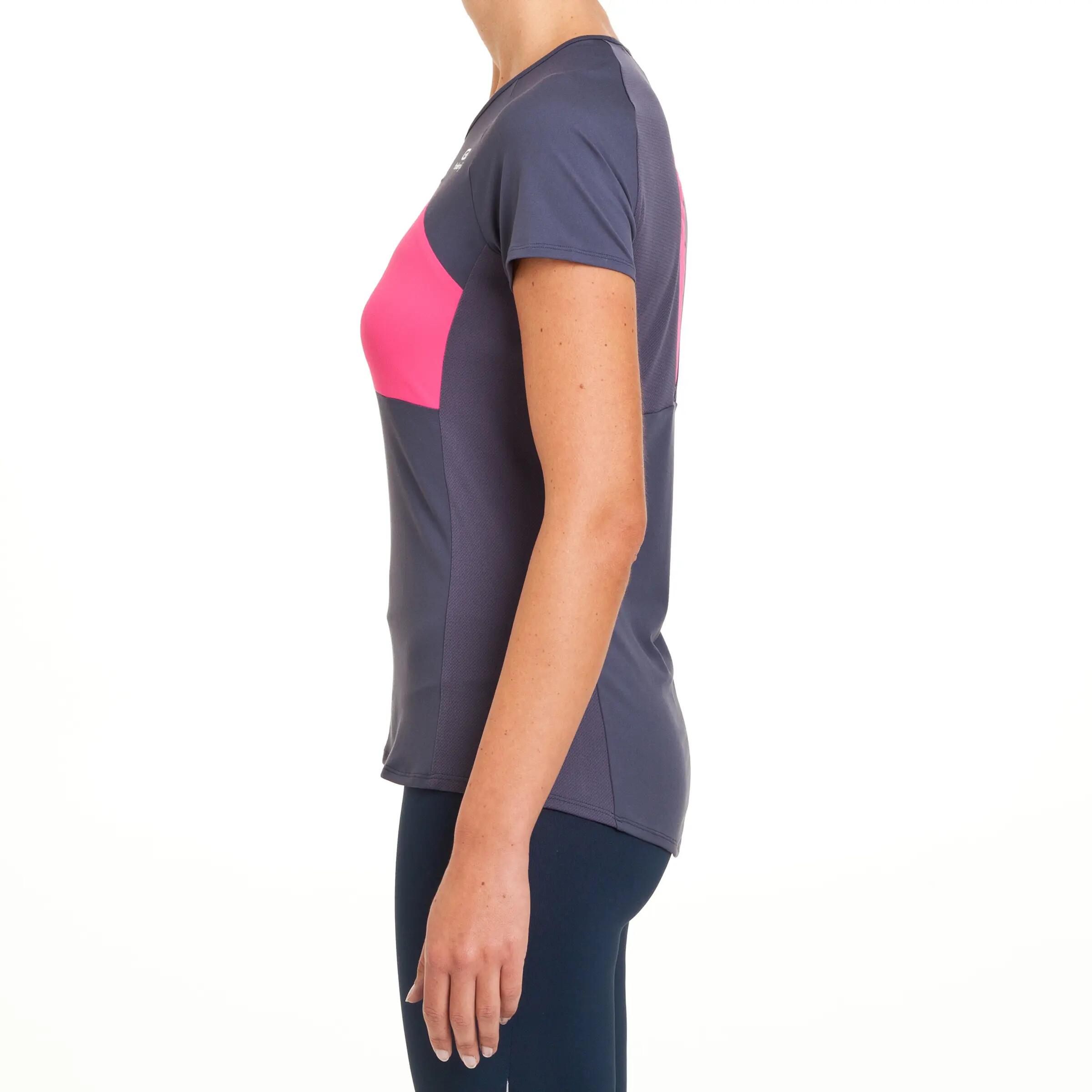 ELIOFEEL WOMEN'S RUNNING T-SHIRT GREY PINK 4/13
