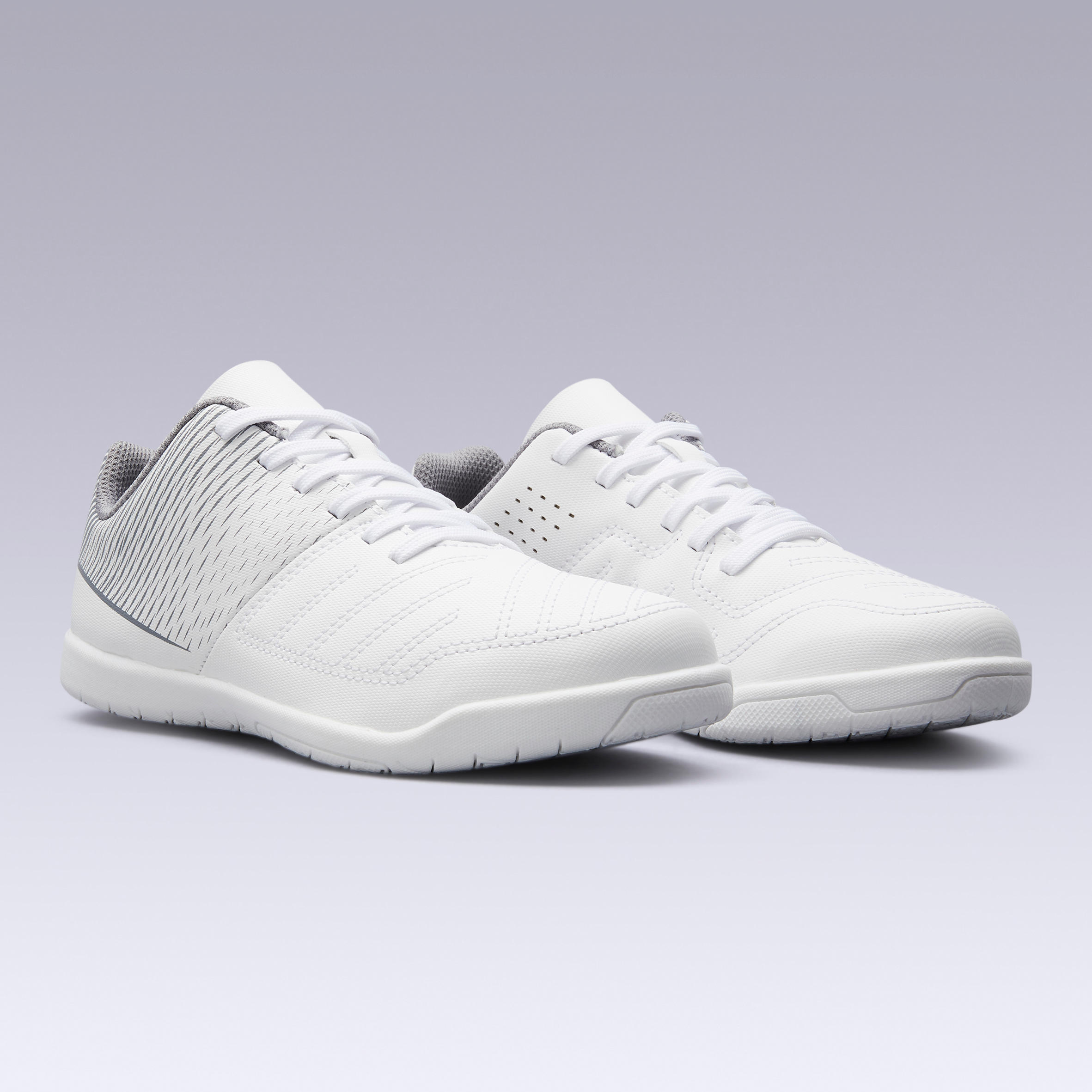 Kids' Futsal Trainers 100 - Ice White 5/7