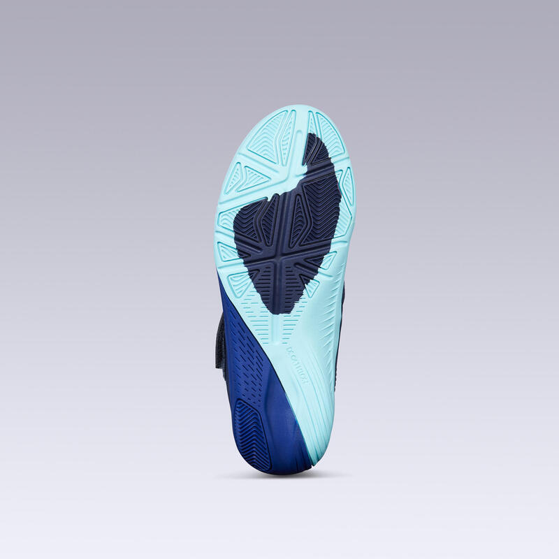 Chaussures de Futsal enfant GINKA 500 bleu vert