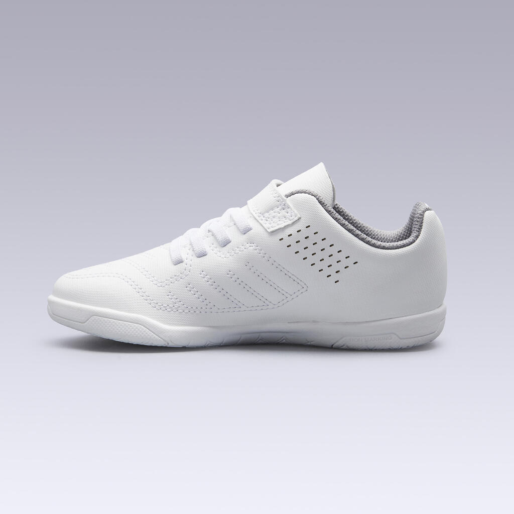 Kids' Futsal Trainers 100 - Ice White