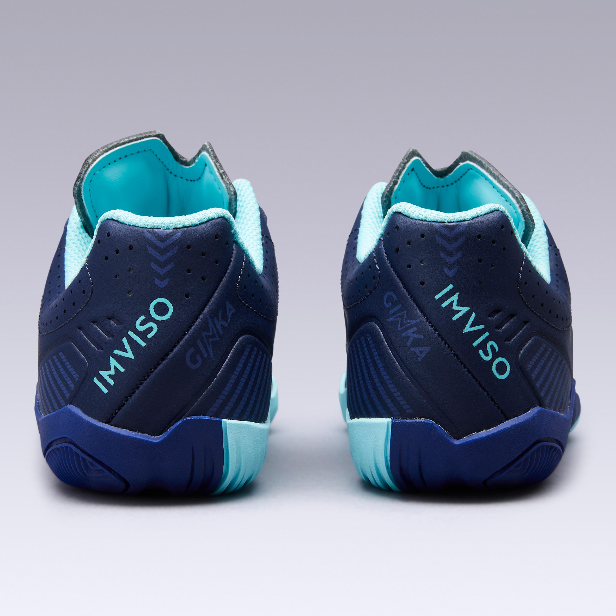 Kids' Futsal Shoes Ginka 500 - Blue/Green 8/10