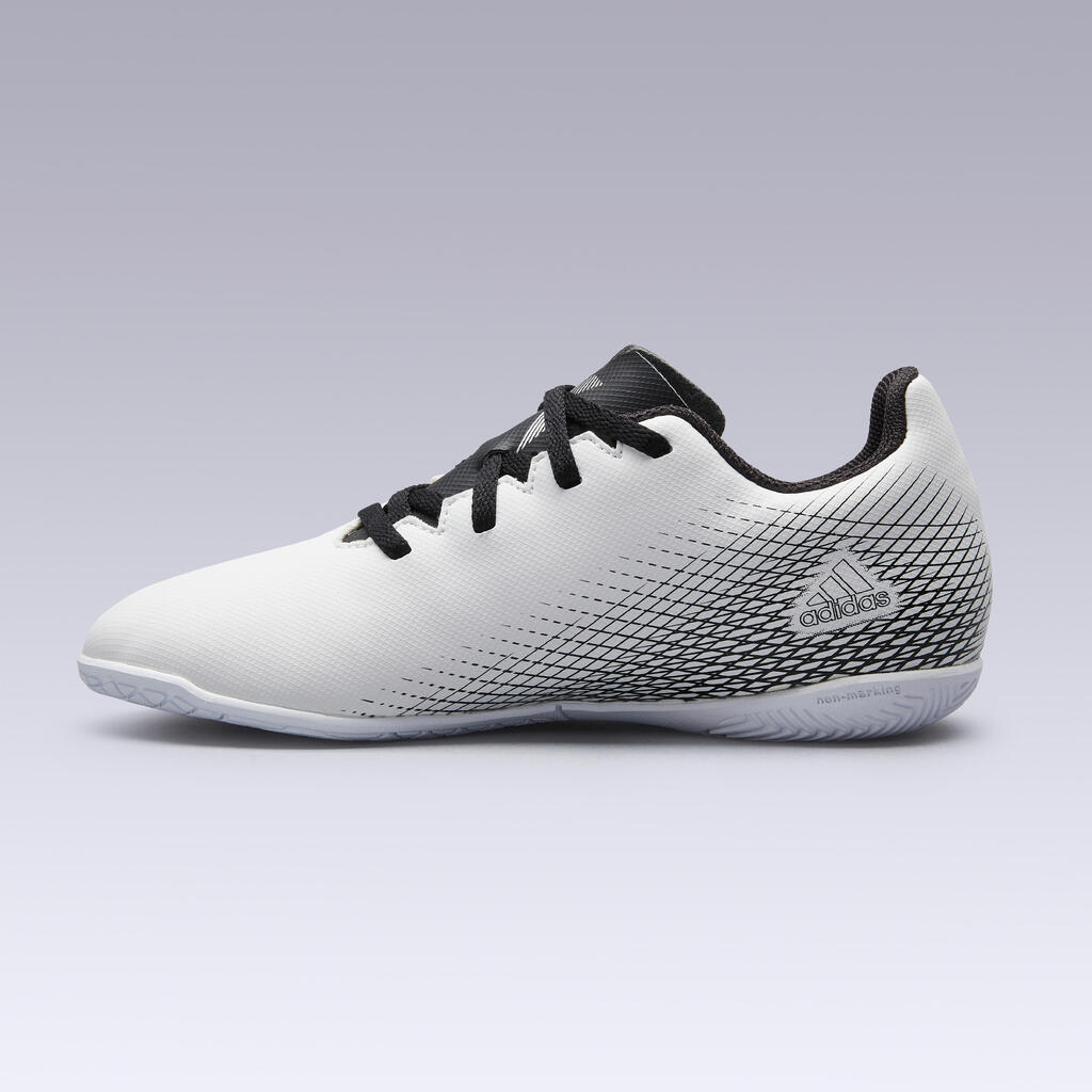 Kids' Futsal Trainers X4 - White/Black