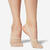 Demi-pointes chaussettes de Gymnastique Rythmique Enfant Beige