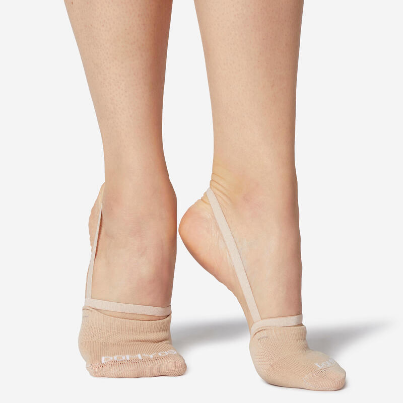 Demi-pointes voor ritmische gymnastiek voor kinderen beige