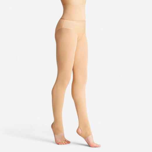 
      Kids' Rhythmic Gymnastics Stirrup Tights - Nude
  