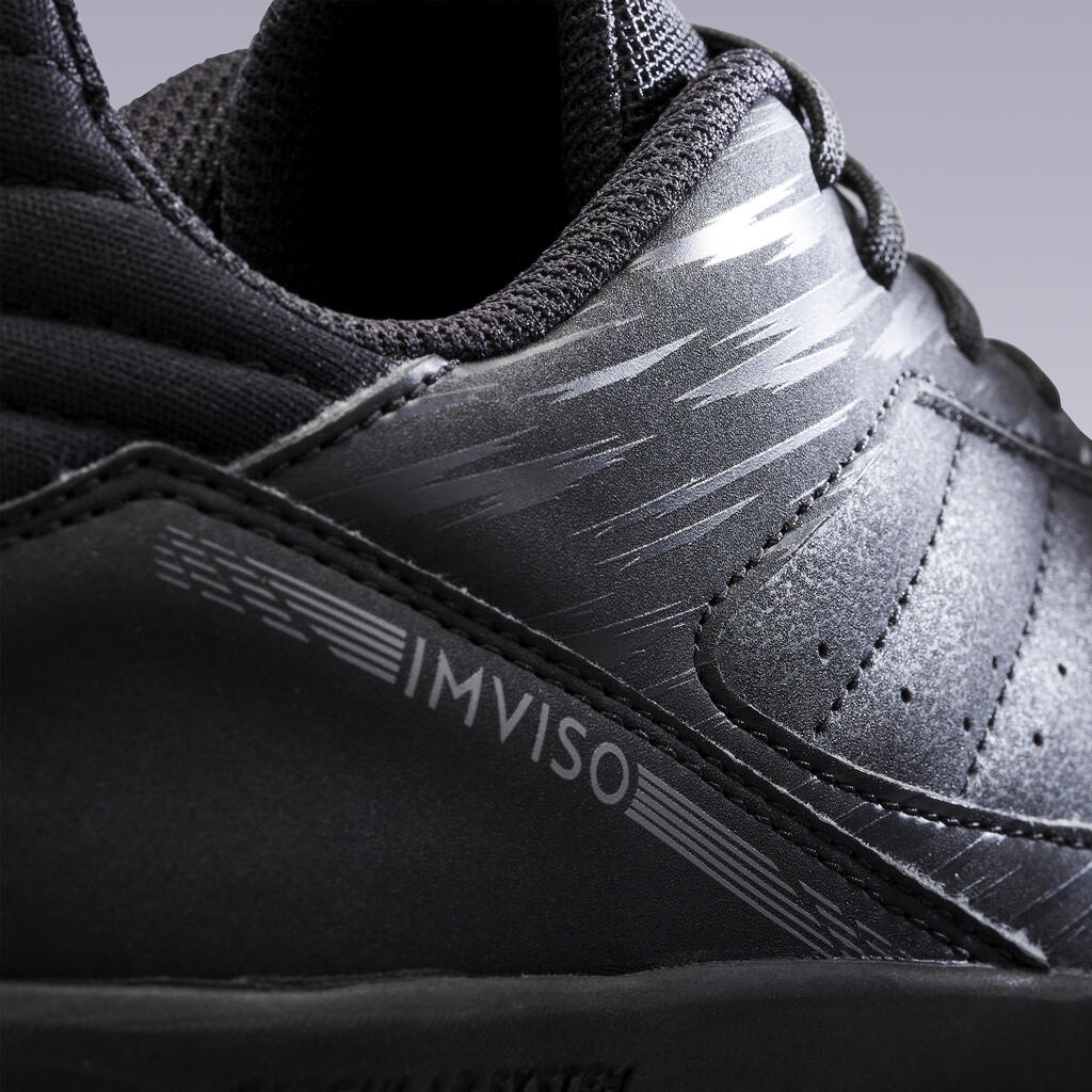 Hallenschuhe Futsal Eskudo 500 Kinder schwarz