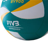 Balón de vóley de playa BV900 FIVB verde y amarillo