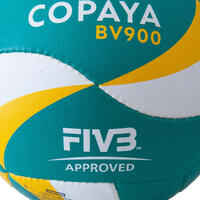 Balón de vóley playa BV900 FIVB verde y amarillo