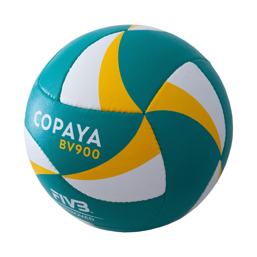 ТОПКА ЗА ПЛАЖЕН ВОЛЕЙБОЛ BV900 FIVB, ЗЕЛЕНО/ЖЪЛТО