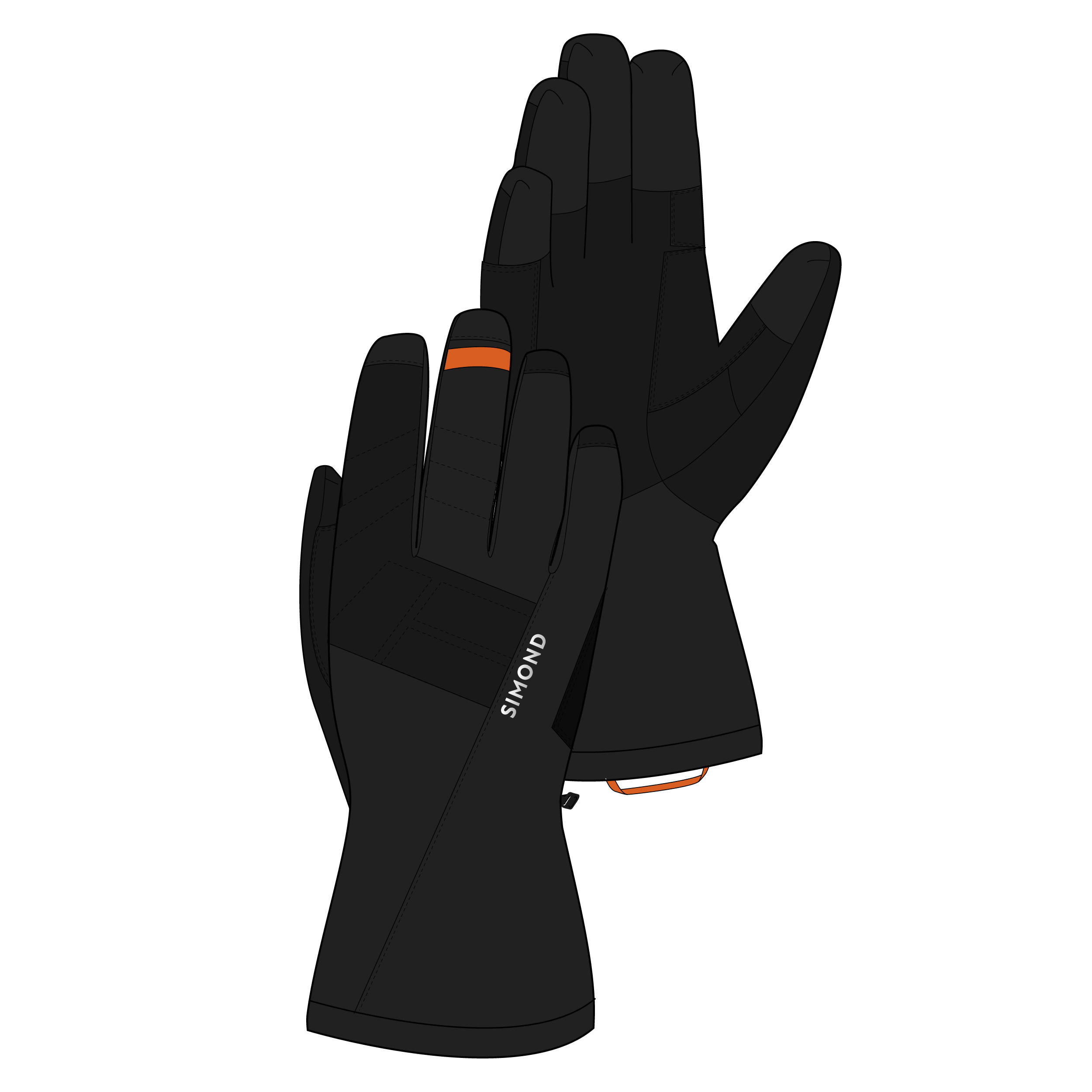 Guantes de alpinismo y alta montaña impermeables Adulto SImond Ice 12/17