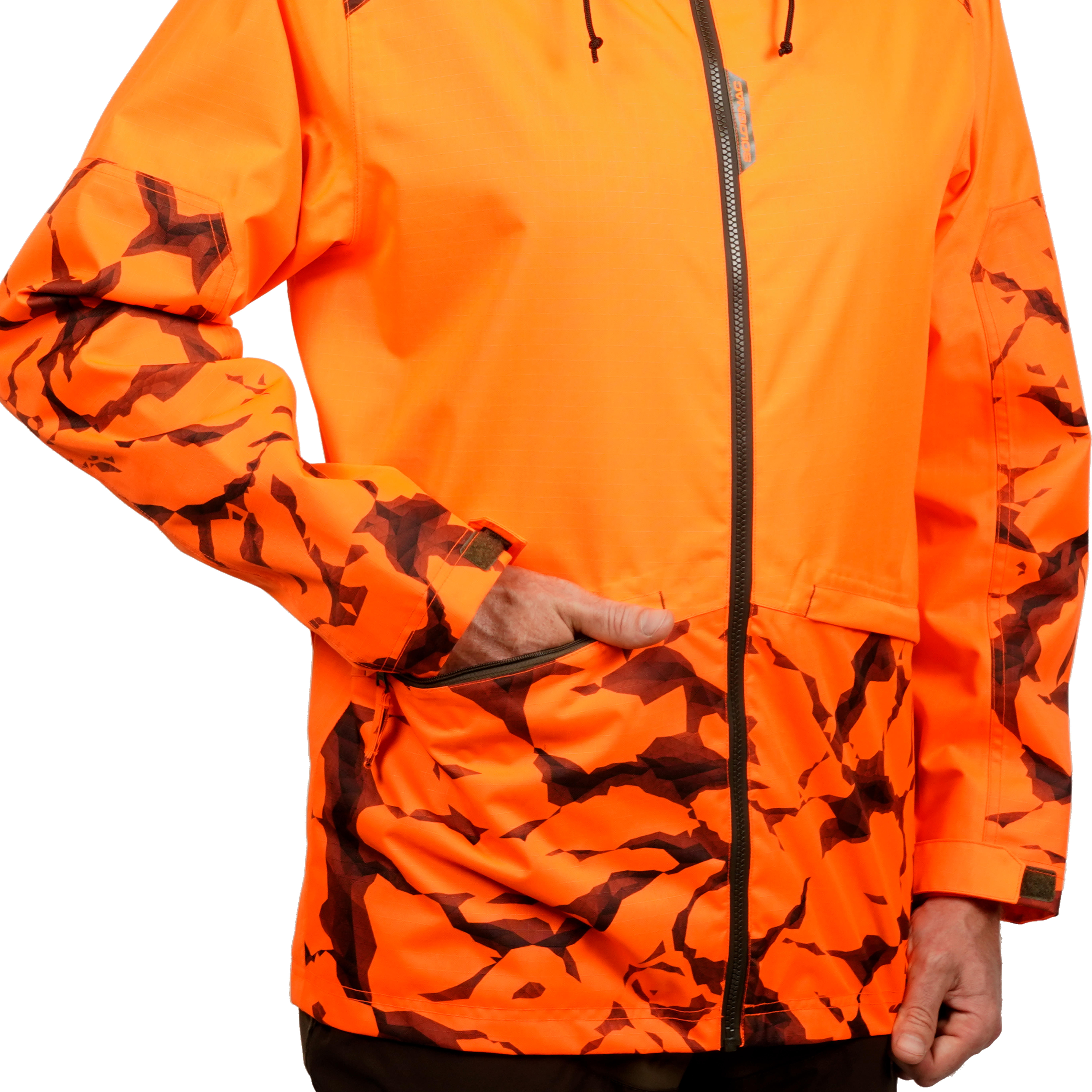 orange camouflage jacket