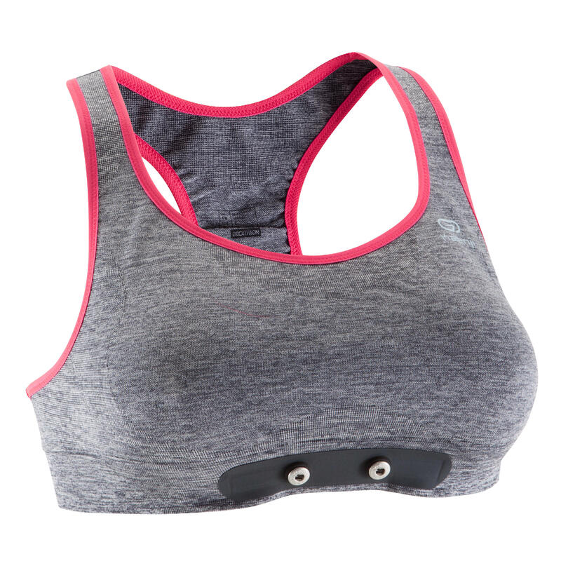 TOP DE RUNNING CARDIO GRIS ROSA