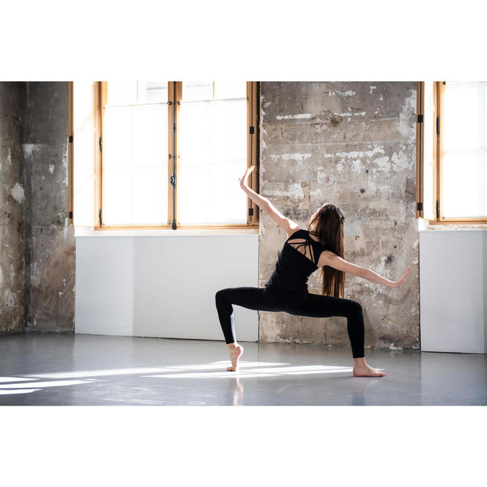 DOMYOS Débardeur danse moderne noir ajouré au dos fille ...