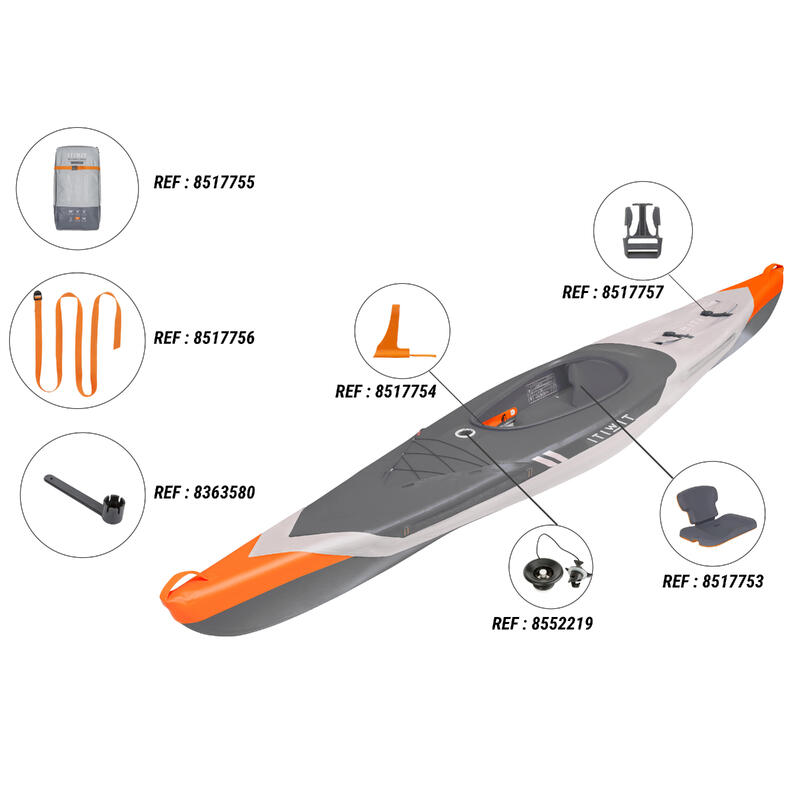 Yüksek Basınçlı Şişme Kano - 1 Kişilik - Strenfit Dropstitch X500
