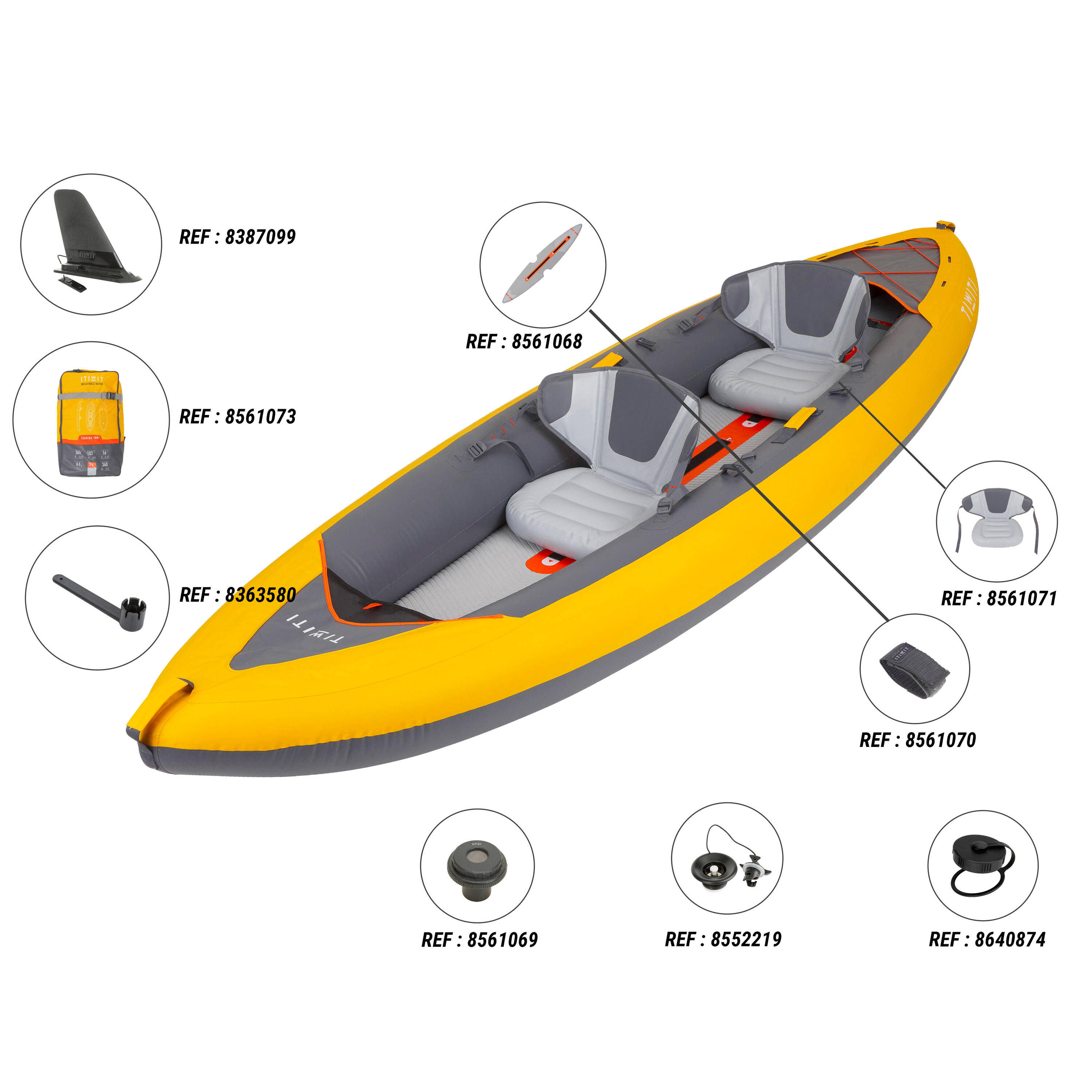 Inflatable High Pressure Dropstitch 2-Person Touring Kayak X100+ -  5