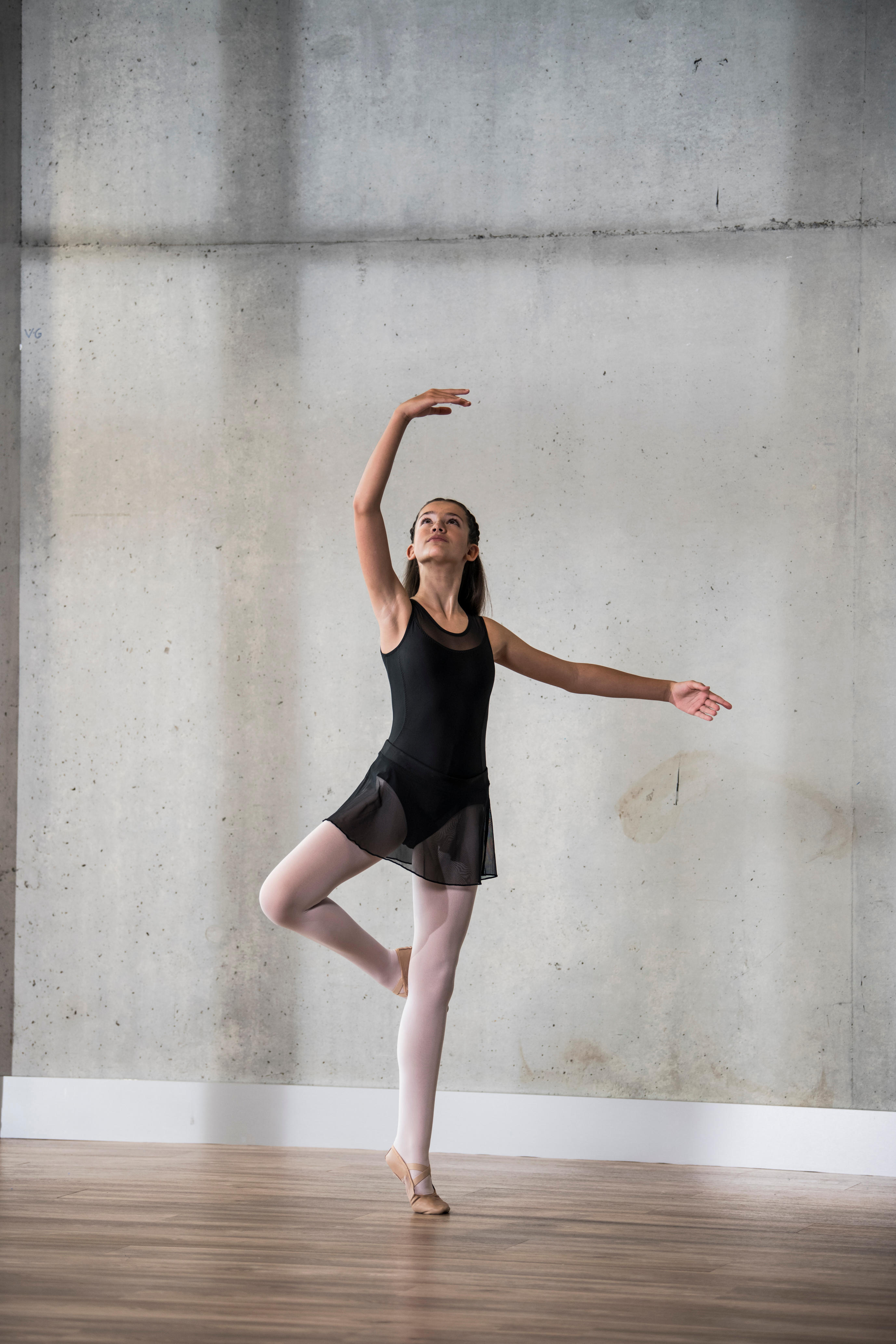 Gonnellino bambina danza classica nero 5/5
