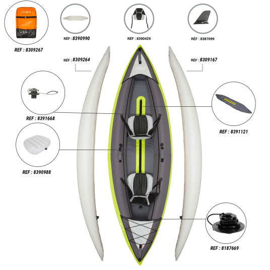 Pièces détachées kayak Itiwit 2 Pièces détachées kayak Itiwit 2