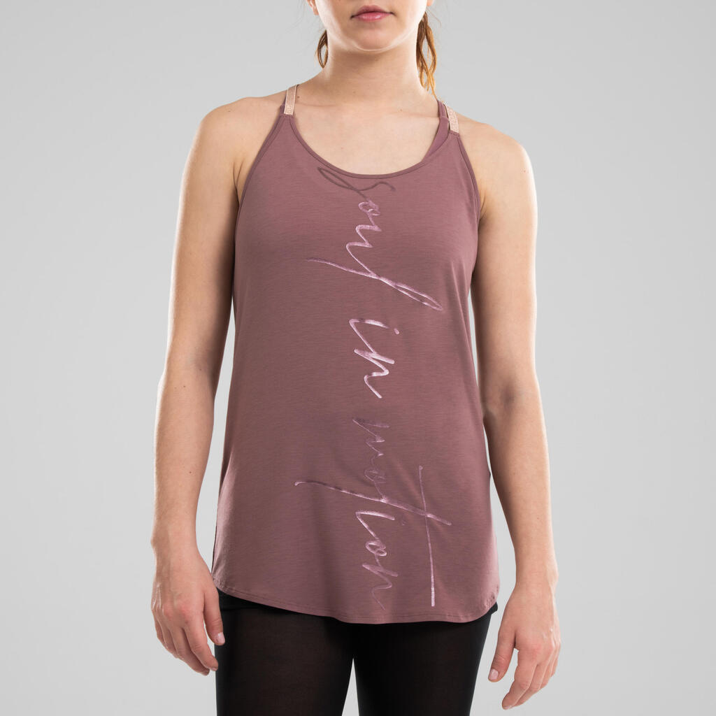 Women's Flowing Modern Dance Tank Top - Dark Pink