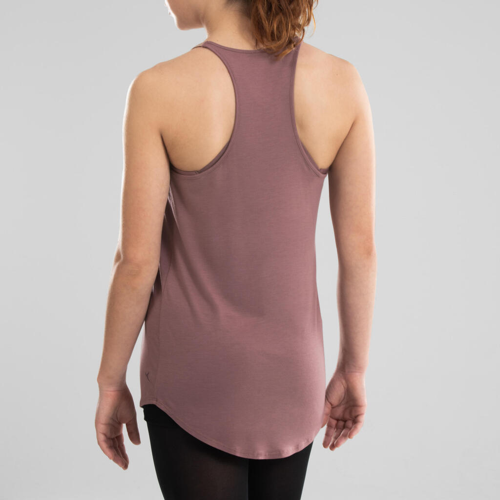 Women's Flowing Modern Dance Tank Top - Dark Pink