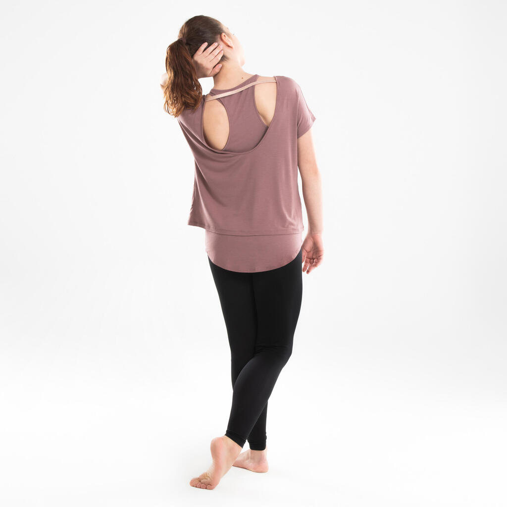 Women's Flowing Modern Dance Tank Top - Dark Pink