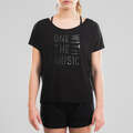 T-shirt modern dans vid modell Dam svart med grafik