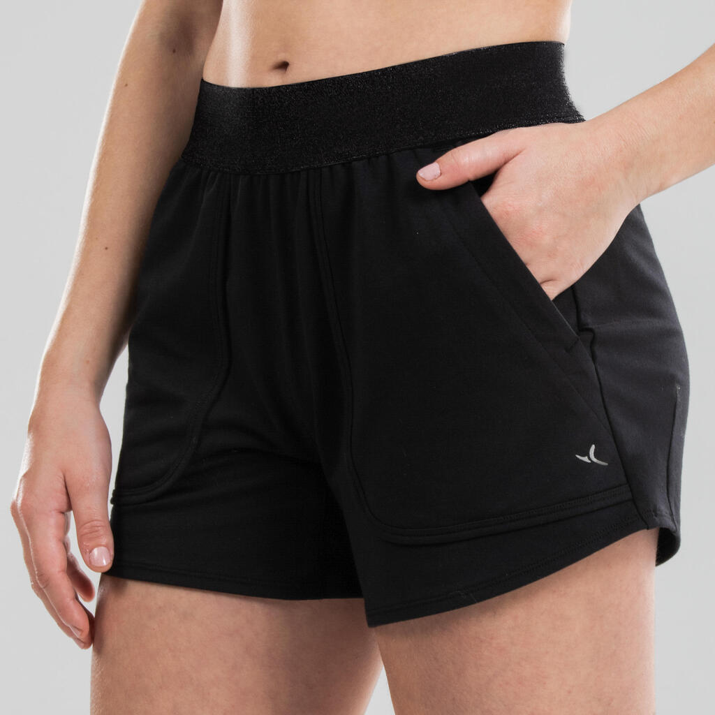 Women's Fitted Modern Dance Shorts - Black