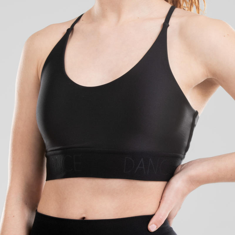 black dance sports bra
