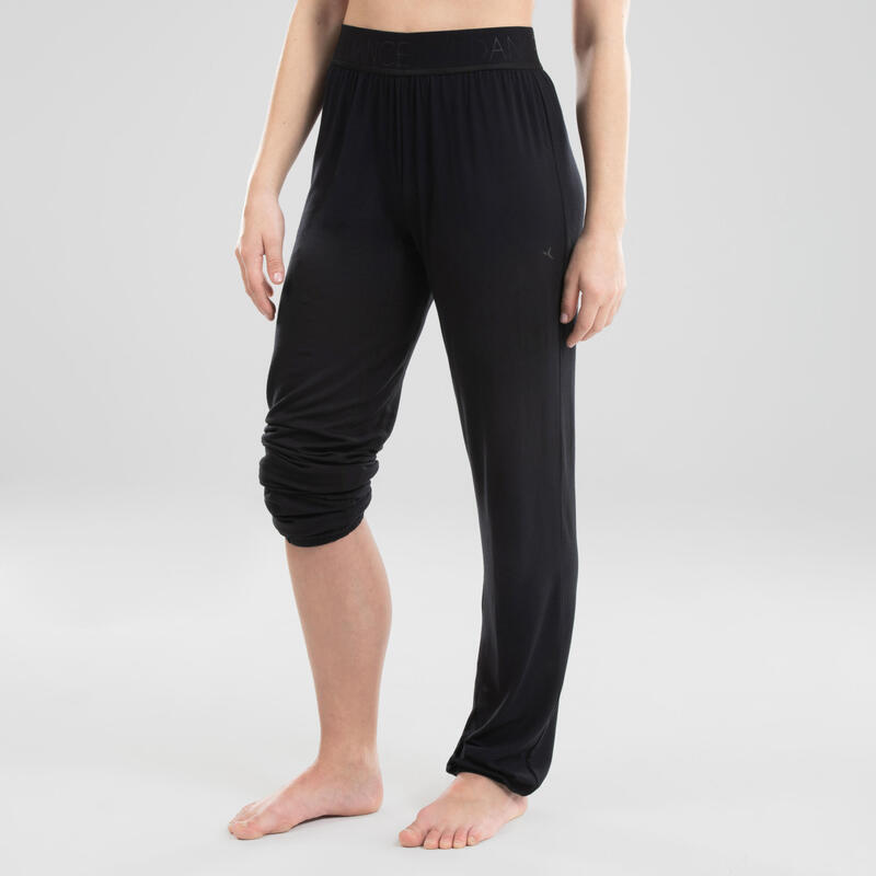 Women's Adjustable Modern Dance Bottoms Black Decathlon