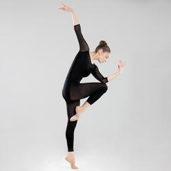 Kefali Ballett Tanz Body Tüll Dekollete Damenbody Langarm Damen-Bodys KC1010B