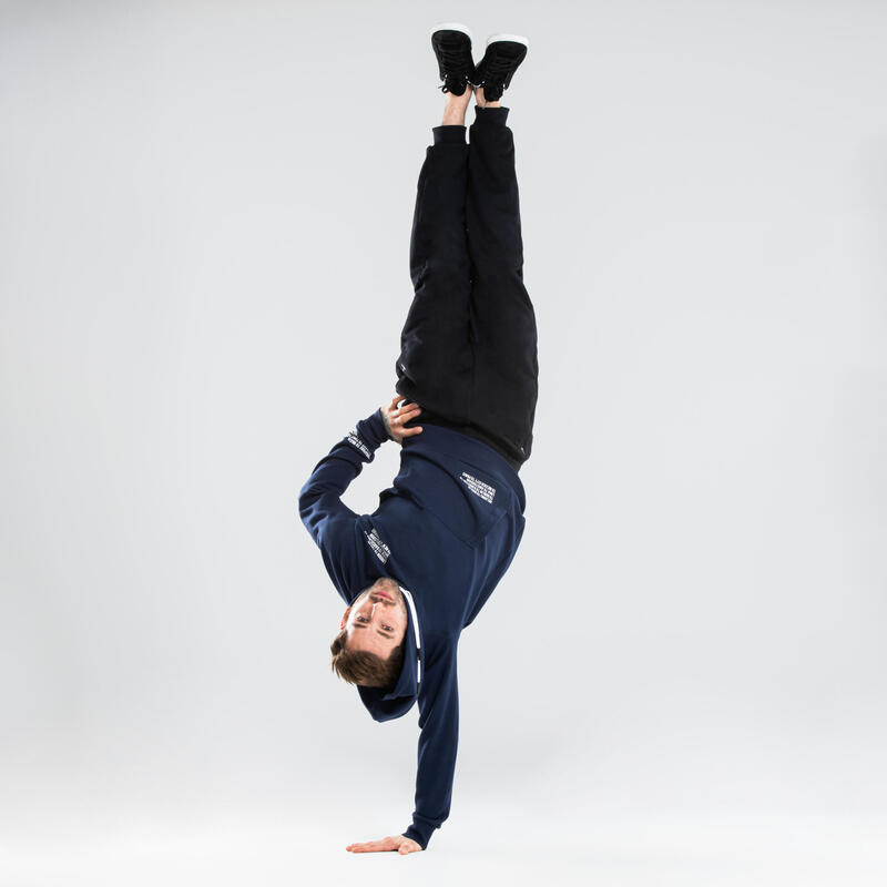 Hanorac cu Glugă street dance Bleumarin Băieţi