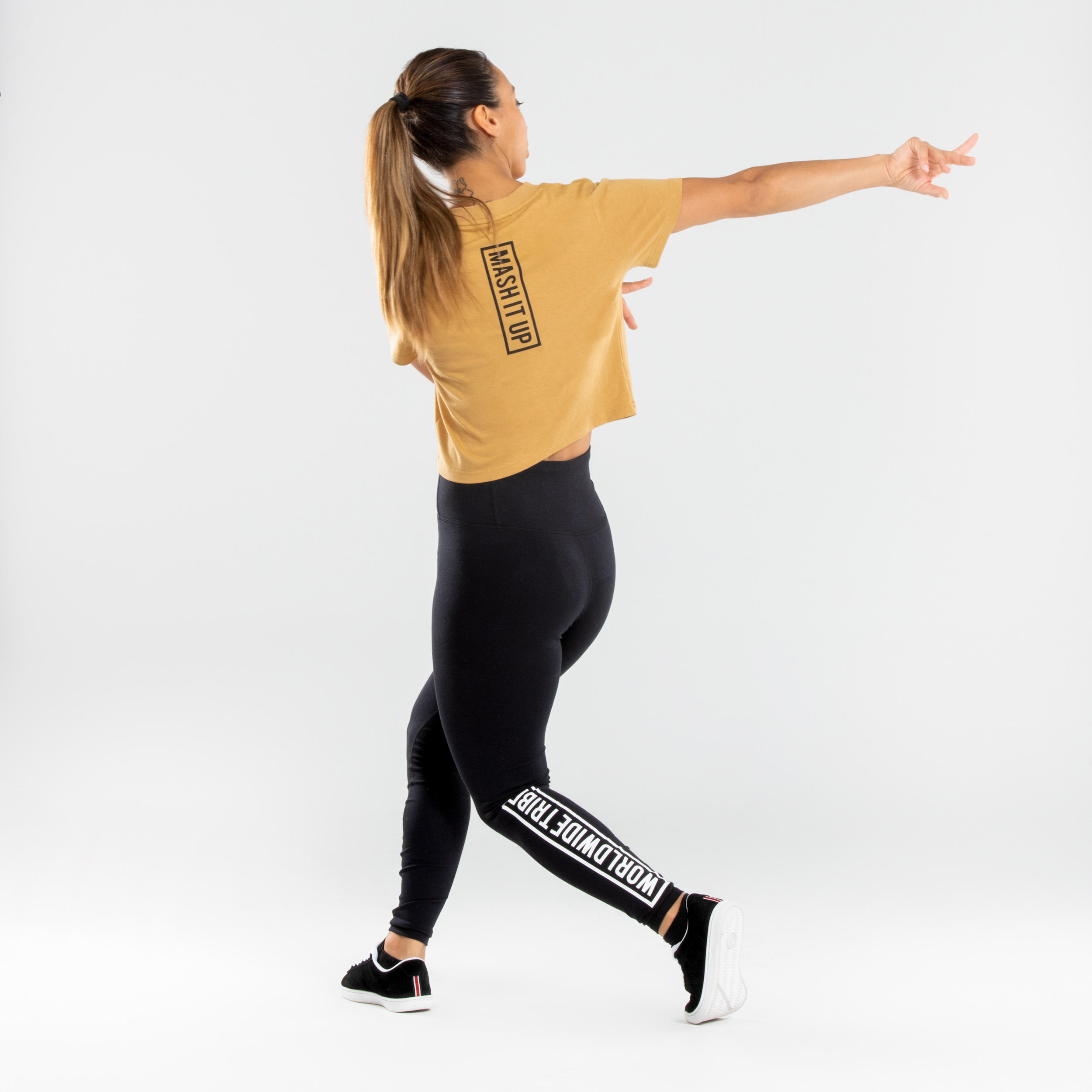 Women's High-Waisted Urban Dance Leggings - Black 6/7