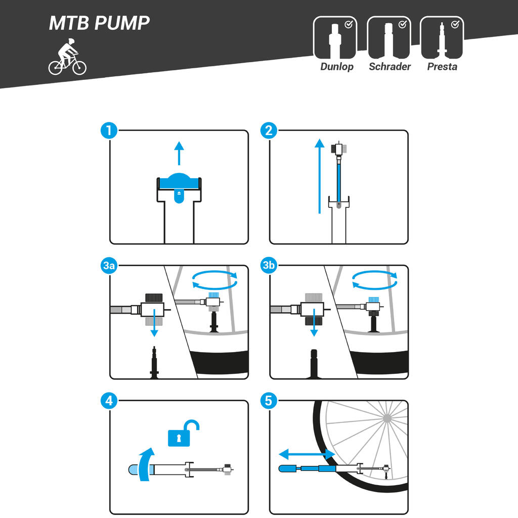 Mountain Bike Hand Pump - Red