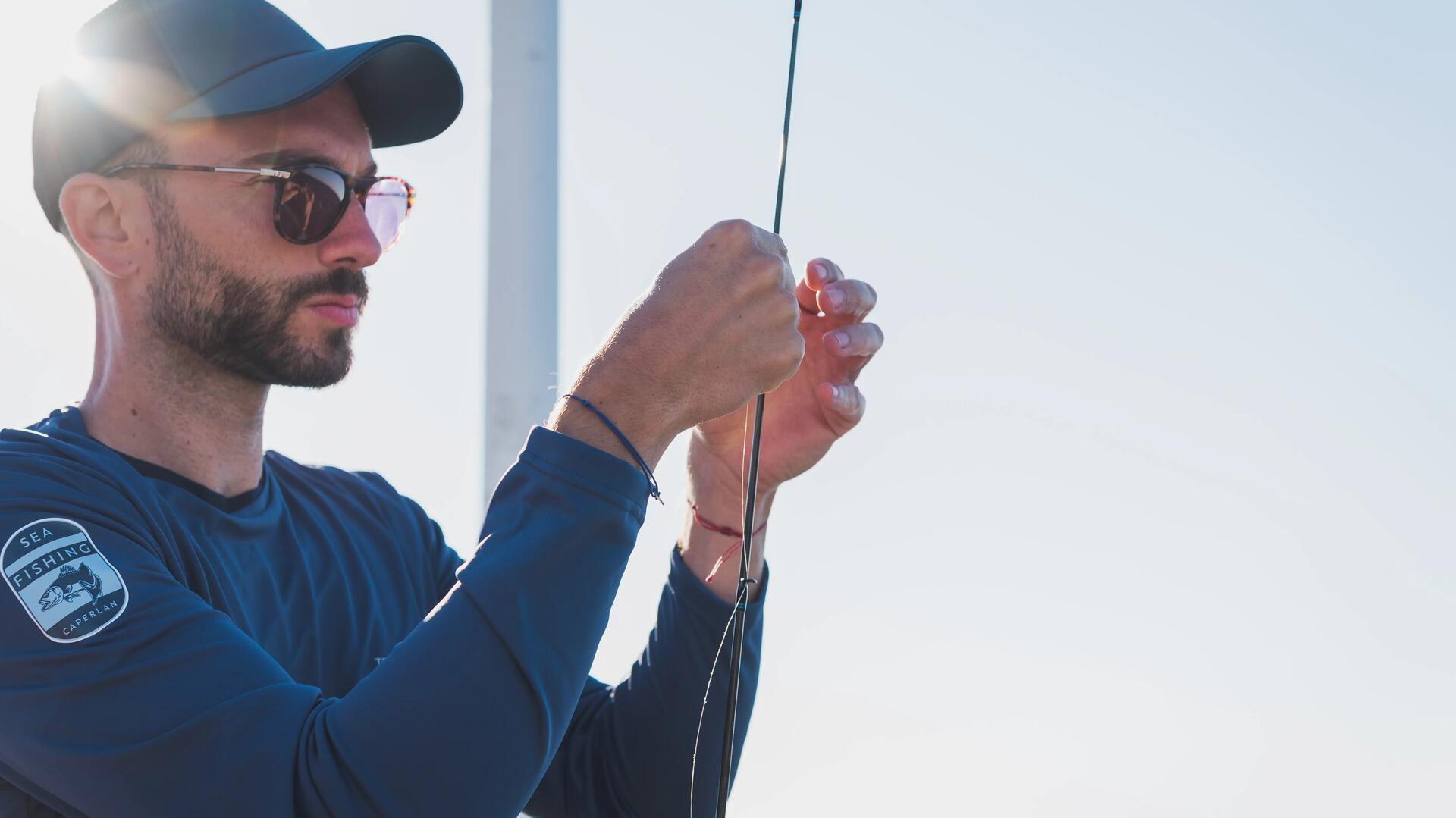 hombre con caña de pescar