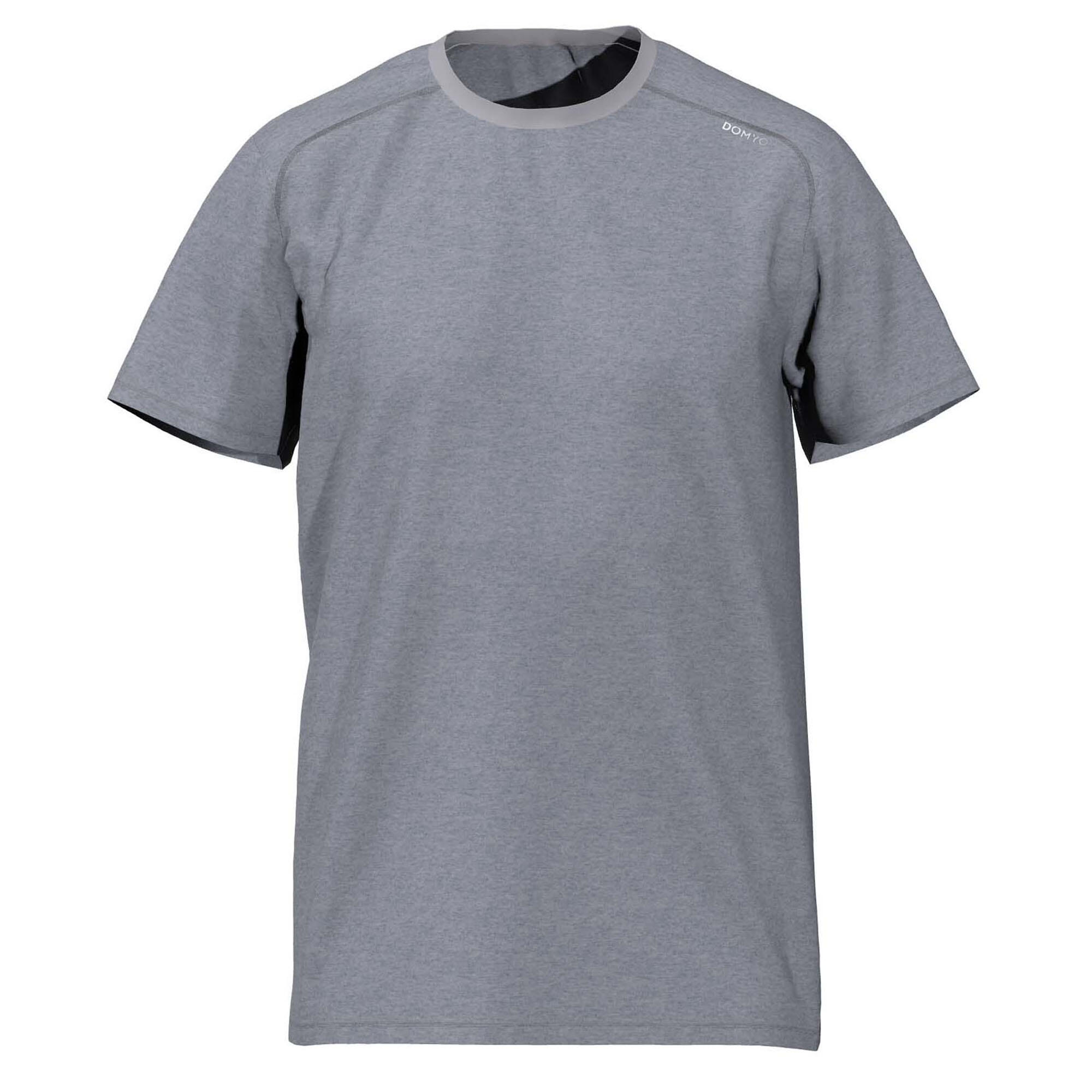 Men s Fitness T Shirt Essential 100 Grey