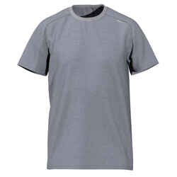 Men's Breathable Crew Neck Essential Fitness T-Shirt - Mottled Grey