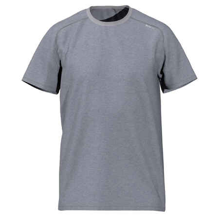 Men's Breathable Crew Neck Essential Fitness T-Shirt - Mottled Grey