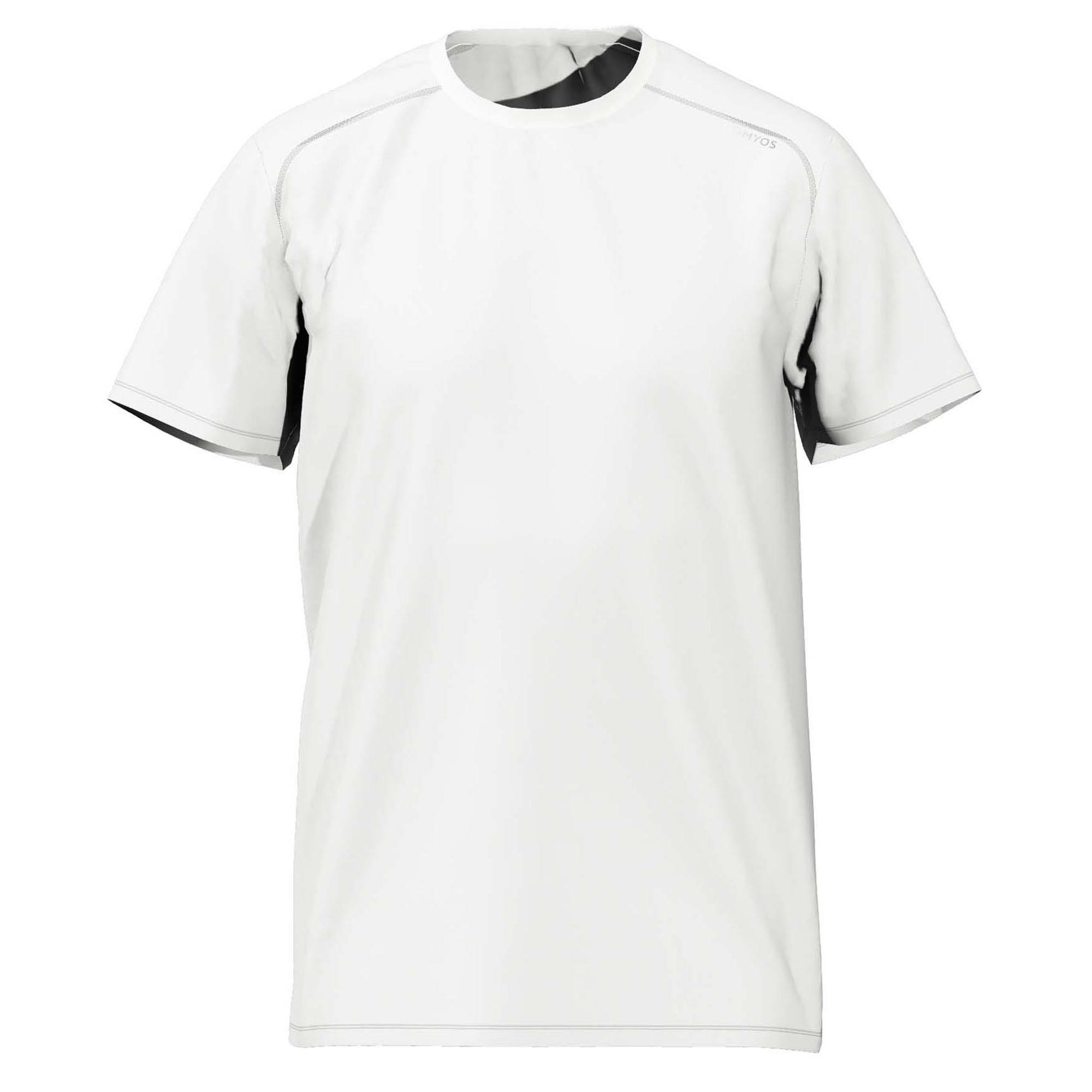 DOMYOS Samarreta Fitness Essential Home Blanc Llis Transpirable Coll Rodó