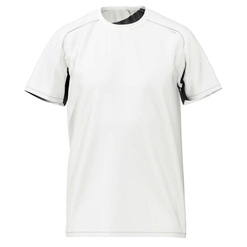 Basic fitness-T-shirt voor heren ronde hals ademend wit
